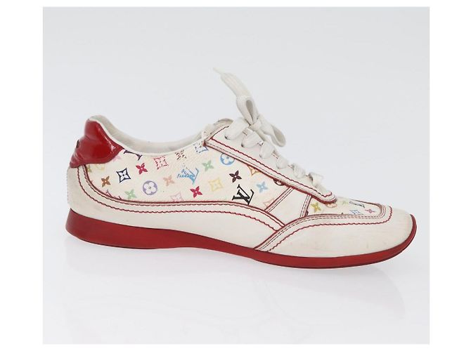 LOUIS VUITTON Monogram Multicolor Sneakers 36 1/2 Weiß LV Auth 173253 - Ansicht 24