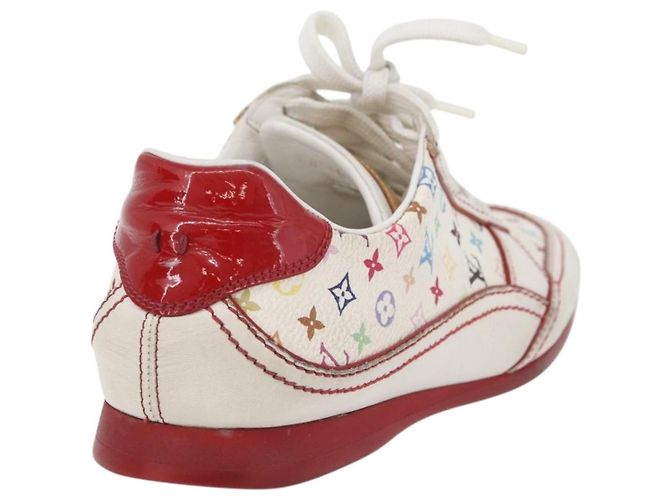 LOUIS VUITTON Monogram Multicolor Sneakers 36 1/2 Weiß LV Auth 173253 - Ansicht 3