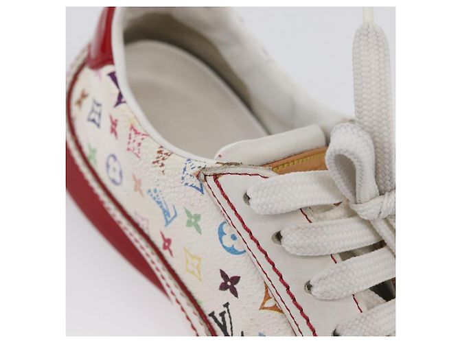 LOUIS VUITTON Monogram Multicolor Sneakers 36 1/2 Weiß LV Auth 173253 - Ansicht 34