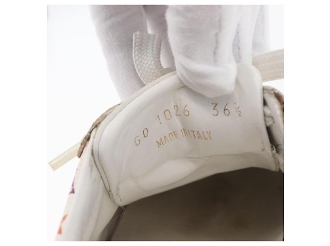 LOUIS VUITTON Monogram Multicolor Sneakers 36 1/2 Weiß LV Auth 173253 - Ansicht 41