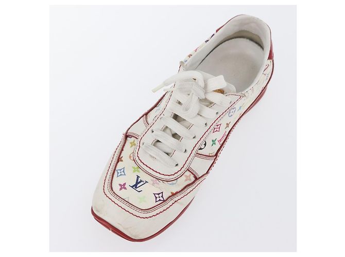 LOUIS VUITTON Monogram Multicolor Sneakers 36 1/2 Weiß LV Auth 173253 - Ansicht 6