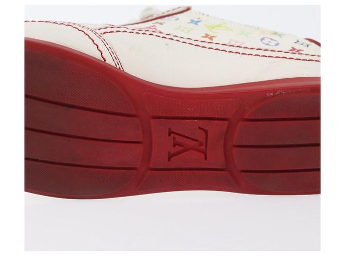 LOUIS VUITTON Monogram Multicolor Sneakers 36 1/2 Weiß LV Auth 173253 - Ansicht 9