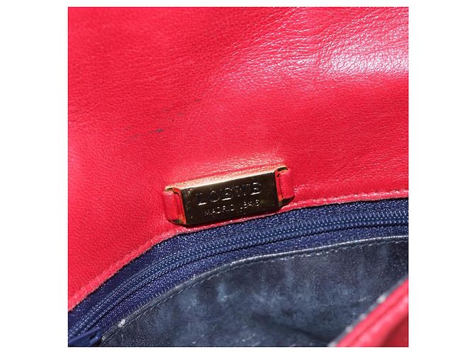 LOEWE Borsa a Spalla Anagram Pelle Rossa Oro Auth ka2445 Rosso D'oro - vista 17