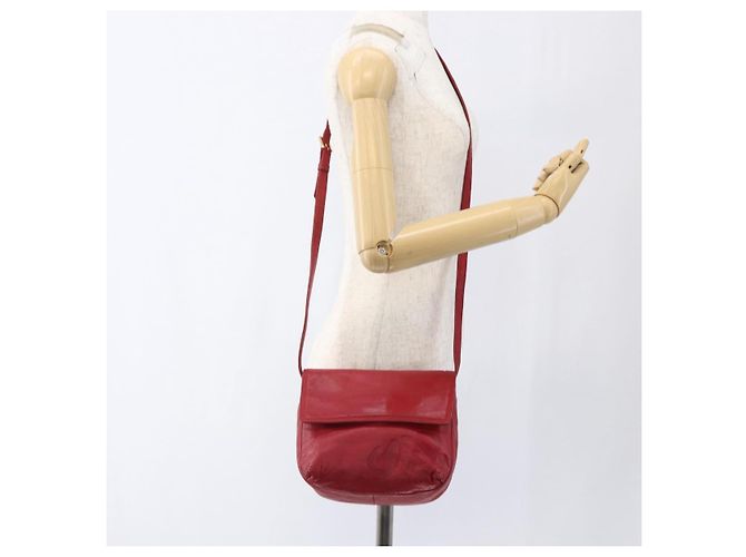 LOEWE Borsa a Spalla Anagram Pelle Rossa Oro Auth ka2445 Rosso D'oro - vista 21