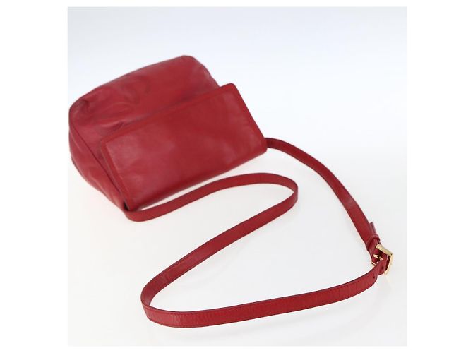 LOEWE Borsa a Spalla Anagram Pelle Rossa Oro Auth ka2445 Rosso D'oro - vista 7