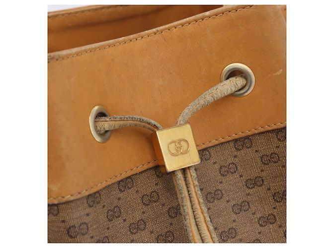 Bolso Sherry Line en PVC Beige Micro GG Supreme Web de GUCCI 001 58 4793 Auth BA10427 Dorado - vista 19