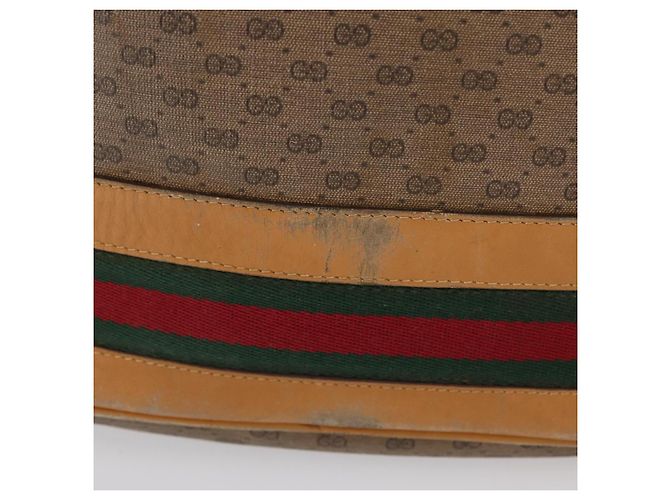 Bolso Sherry Line en PVC Beige Micro GG Supreme Web de GUCCI 001 58 4793 Auth BA10427 Dorado - vista 3