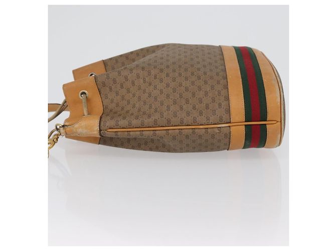 Bolso Sherry Line en PVC Beige Micro GG Supreme Web de GUCCI 001 58 4793 Auth BA10427 Dorado - vista 5