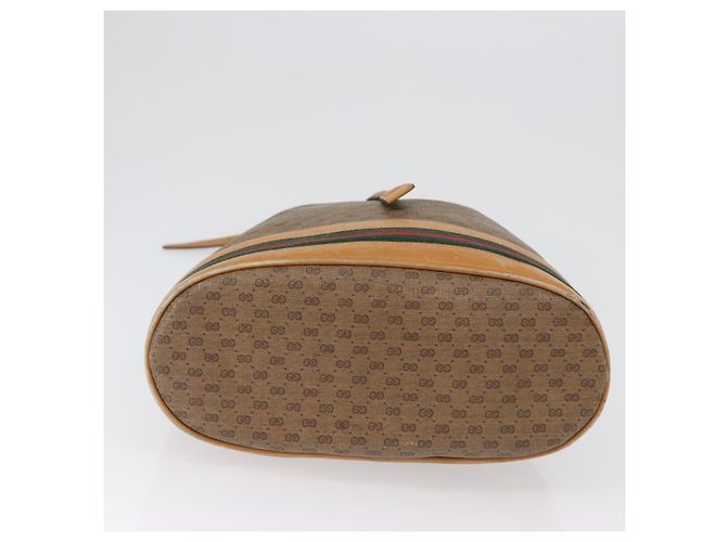 Bolso Sherry Line en PVC Beige Micro GG Supreme Web de GUCCI 001 58 4793 Auth BA10427 Dorado - vista 6