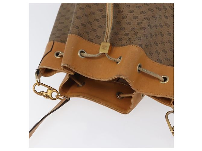 Bolso Sherry Line en PVC Beige Micro GG Supreme Web de GUCCI 001 58 4793 Auth BA10427 Dorado - vista 7