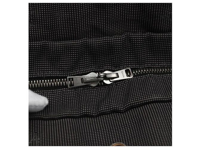 Hermès HERMES Handtasche Her Line MM Canvas Grau Silber Auth th6604 Braun - Ansicht 10