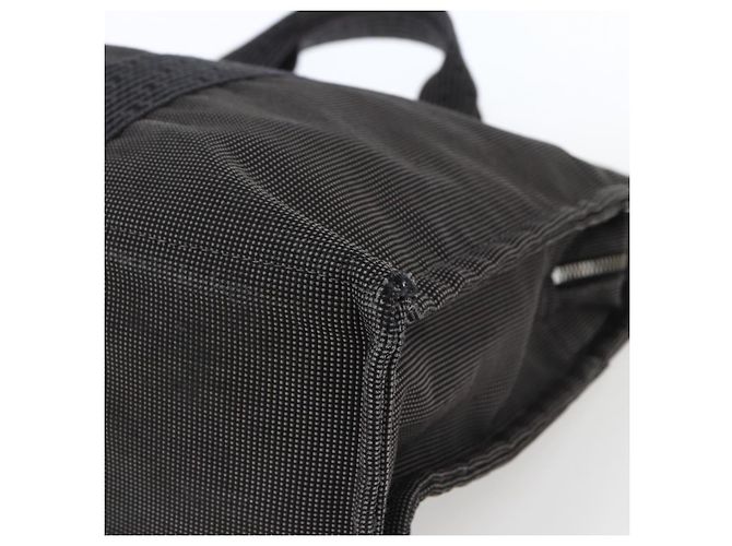 Hermès HERMES Handtasche Her Line MM Canvas Grau Silber Auth th6604 Braun - Ansicht 9