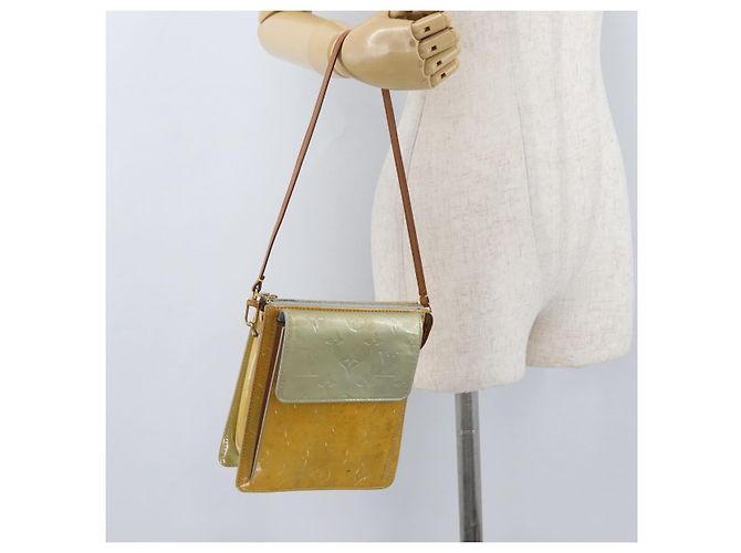 LOUIS VUITTON Bolsa de Accesorios Motto Monogram Vernis Gris M91030 LV Auth 172116 - vista 23