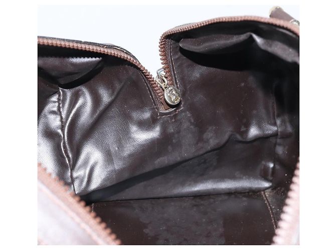 Céline Borsa a mano Celine C Sulky in tela marrone e oro Auth 172249 D'oro - vista 19