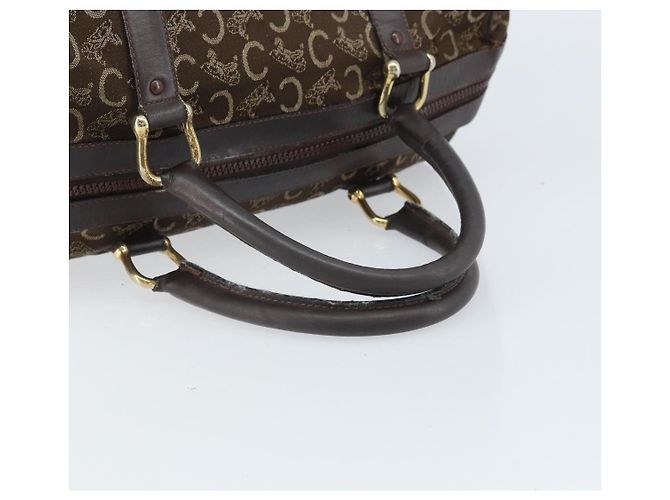 Céline Borsa a mano Celine C Sulky in tela marrone e oro Auth 172249 D'oro - vista 7