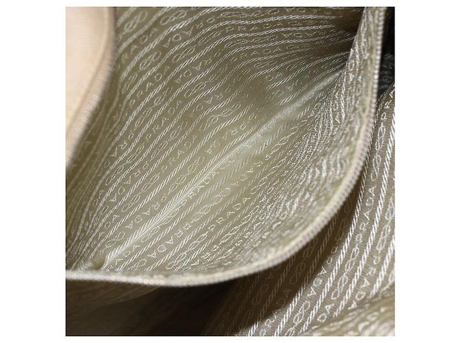PRADA Handtasche aus Canvas Beige Silber Authentisch kk627 - Ansicht 23