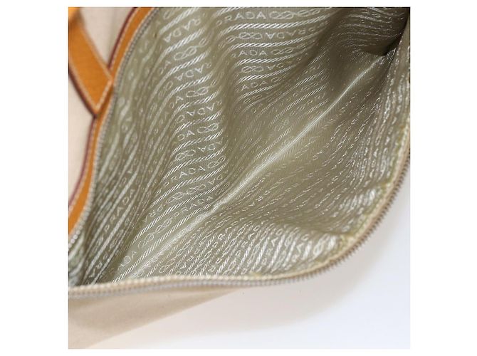 PRADA Handtasche aus Canvas Beige Silber Authentisch kk627 - Ansicht 24