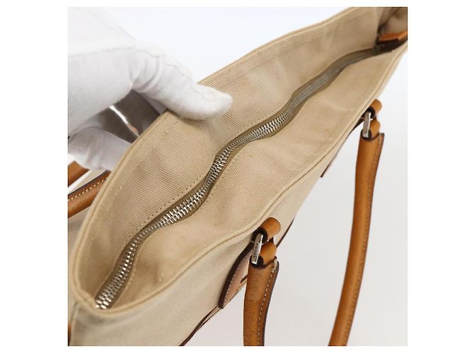 PRADA Handtasche aus Canvas Beige Silber Authentisch kk627 - Ansicht 6