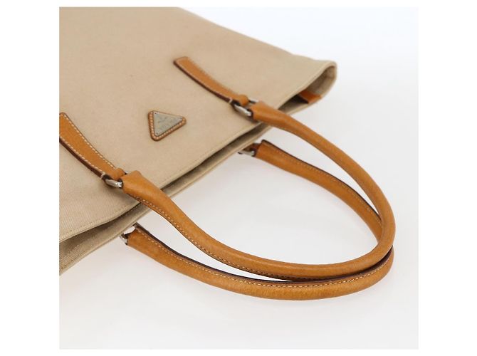 PRADA Handtasche aus Canvas Beige Silber Authentisch kk627 - Ansicht 7