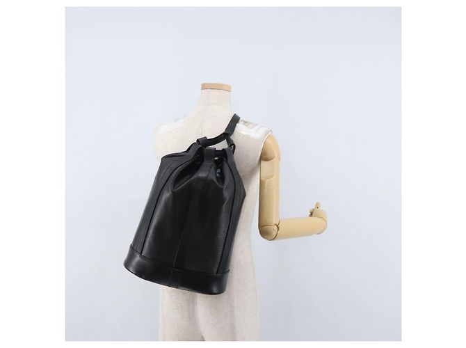 LOUIS VUITTON Borsa a Spalla Epi Randonnee PM Nera M52352 LV Auth 171080A Nero - vista 19