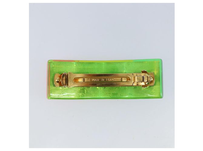 CHANEL Clip per Capelli Valletta Plastica Multicolore CC Auth 165841V - vista 3
