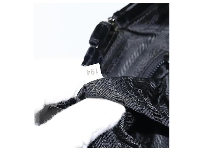 PRADA Borsa a Mano Velluto Nero Argento Auth bs33444 - vista 12
