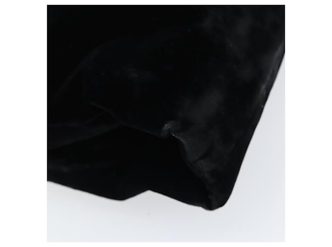 PRADA Borsa a Mano Velluto Nero Argento Auth bs33444 - vista 15