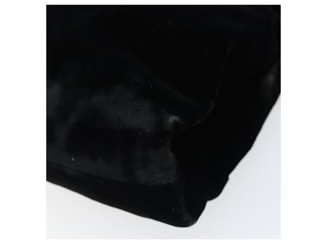 PRADA Borsa a Mano Velluto Nero Argento Auth bs33444 - vista 16