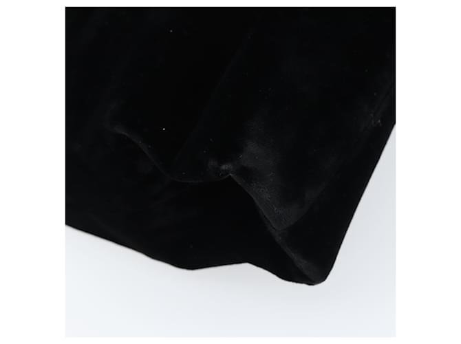 PRADA Borsa a Mano Velluto Nero Argento Auth bs33444 - vista 17
