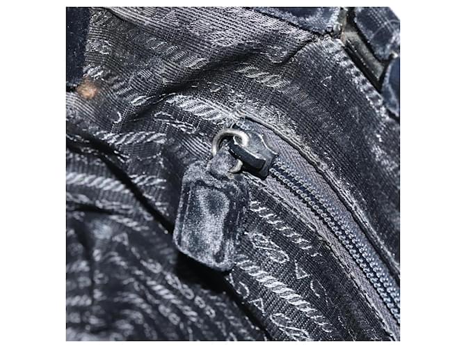 PRADA Borsa a Mano Velluto Nero Argento Auth bs33444 - vista 22