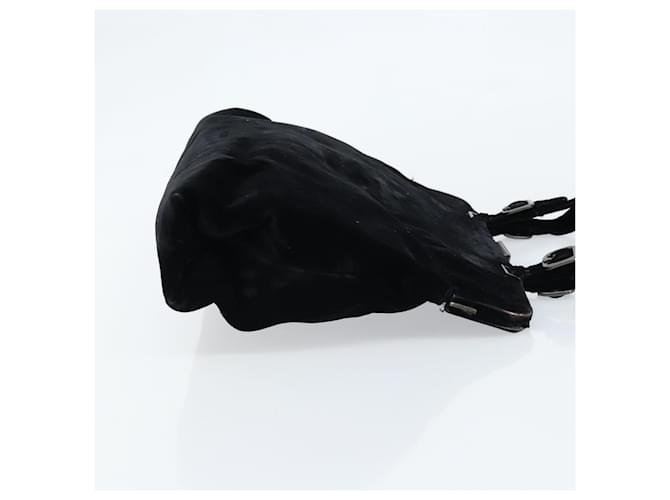 PRADA Borsa a Mano Velluto Nero Argento Auth bs33444 - vista 3