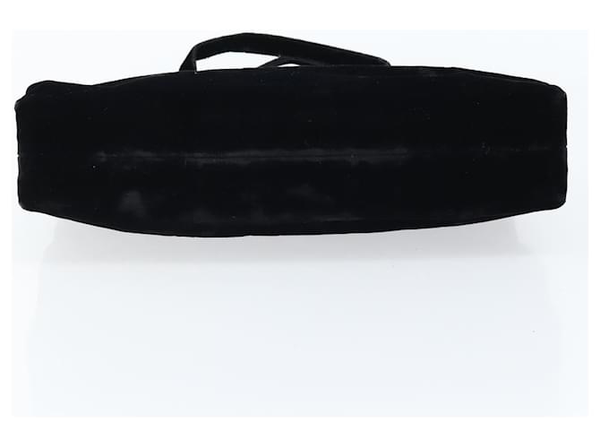 PRADA Borsa a Mano Velluto Nero Argento Auth bs33444 - vista 5