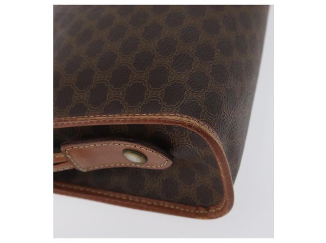 Céline Clutch in tela Macadam CELINE in pelle PVC marrone oro Auth 173483 D'oro - vista 15
