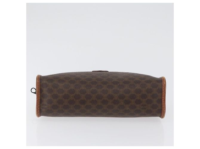Céline Clutch in tela Macadam CELINE in pelle PVC marrone oro Auth 173483 D'oro - vista 6