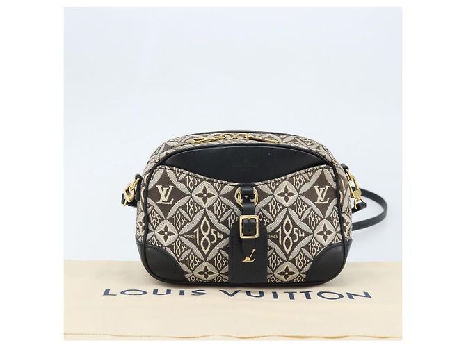 LOUIS VUITTON Borsa Mini Deauville Jaguar Monogram Nera M57205 LV Auth 133237M Nero - vista 12