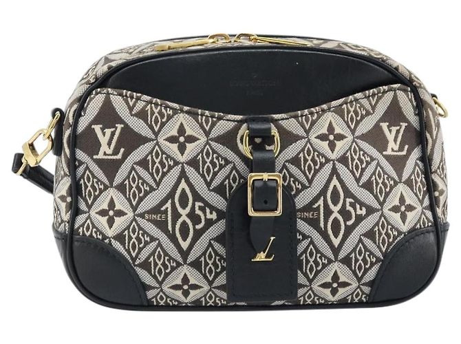 LOUIS VUITTON Borsa Mini Deauville Jaguar Monogram Nera M57205 LV Auth 133237M Nero - vista 13