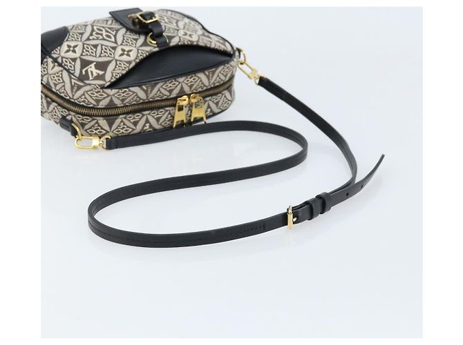 LOUIS VUITTON Borsa Mini Deauville Jaguar Monogram Nera M57205 LV Auth 133237M Nero - vista 7