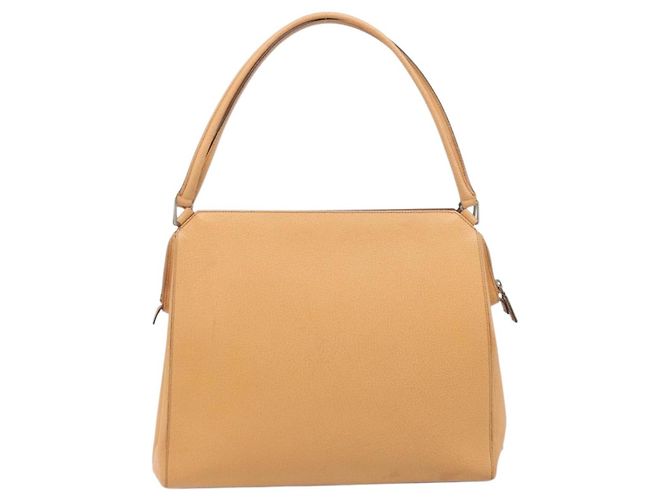 PRADA Borsa a mano in pelle marrone argento Auth 172276 - vista 2