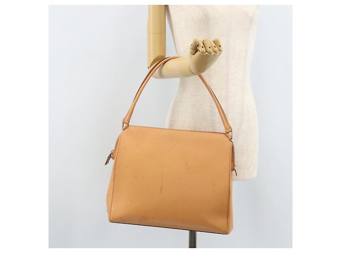 PRADA Borsa a mano in pelle marrone argento Auth 172276 - vista 24