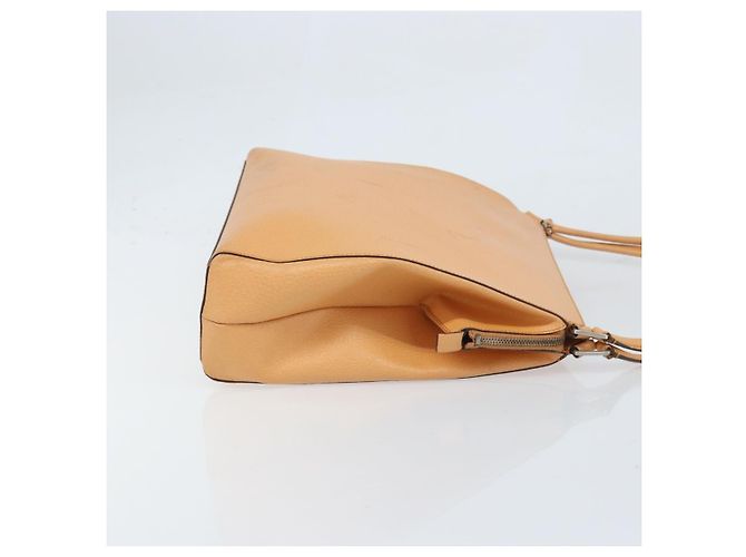 PRADA Borsa a mano in pelle marrone argento Auth 172276 - vista 3