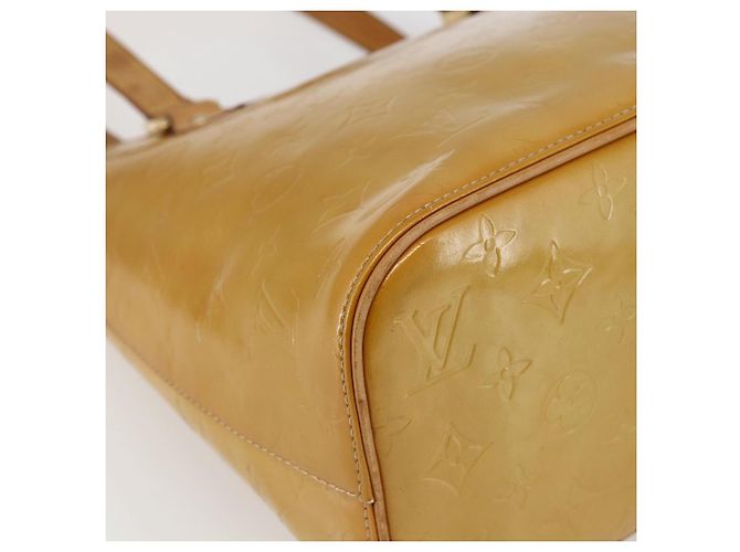 LOUIS VUITTON Handtasche Houston Monogram Vernis Beige M91004 LV Auth ka2468 - Ansicht 14