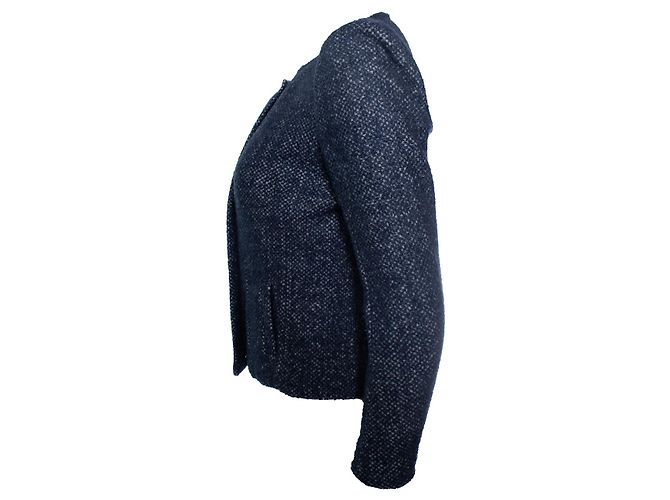 Blaue Tweed-Jacke mit Reißverschluss Isabel Marant Étoile - Ansicht 2