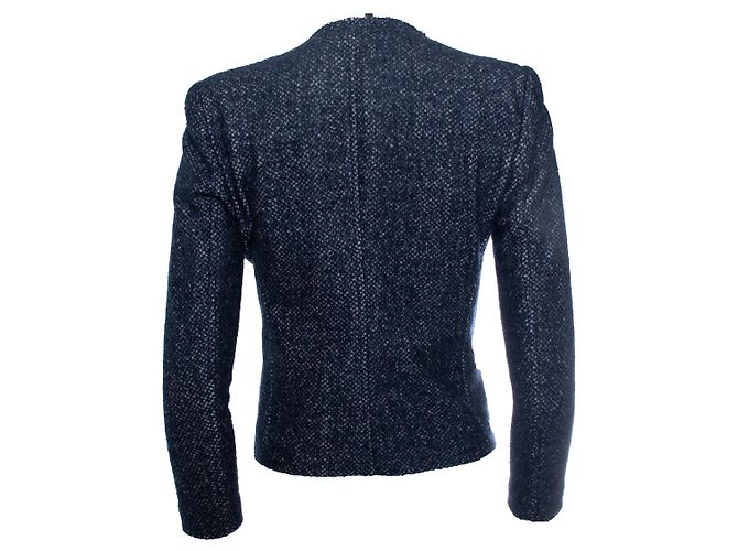 Blaue Tweed-Jacke mit Reißverschluss Isabel Marant Étoile - Ansicht 3