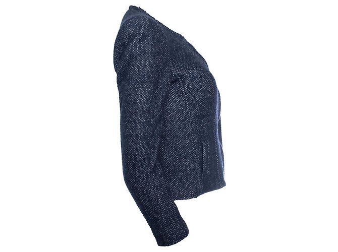 Blaue Tweed-Jacke mit Reißverschluss Isabel Marant Étoile - Ansicht 4