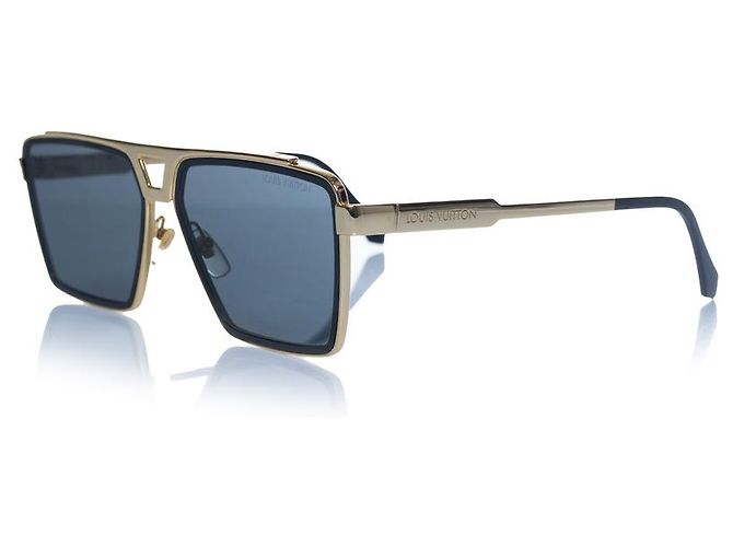 Gafas de sol cuadradas de metal Louis Vuitton Dorado - vista 2