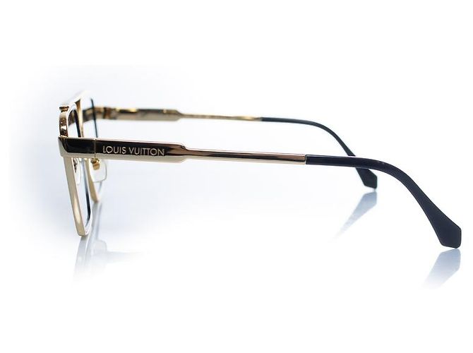 Gafas de sol cuadradas de metal Louis Vuitton Dorado - vista 3