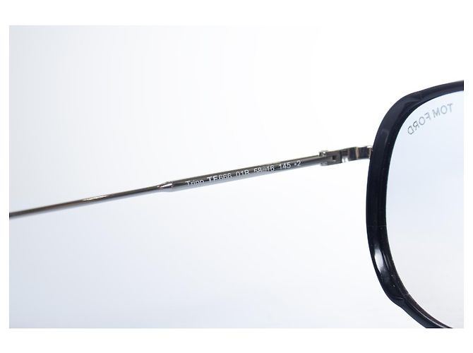 Tom Ford, schwarze Metall Tripp Aviator - Ansicht 7