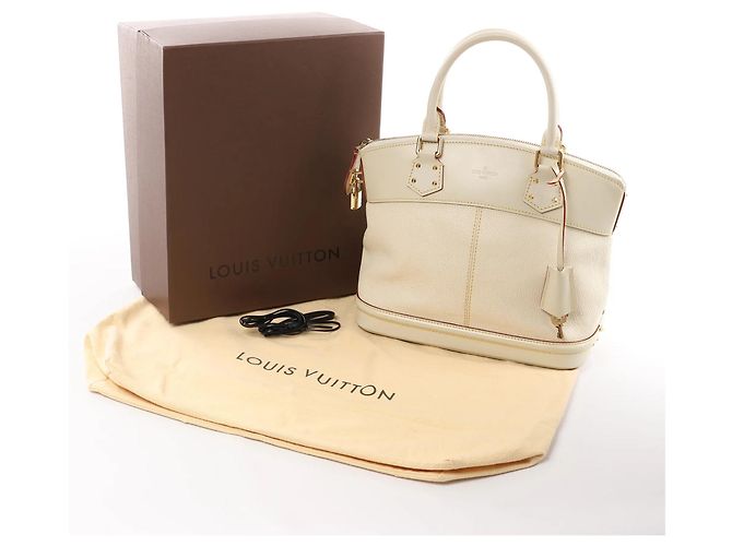 Borsa Lockit PM Suhali in pelle bianca M91887 di Louis Vuitton Beige - vista 17