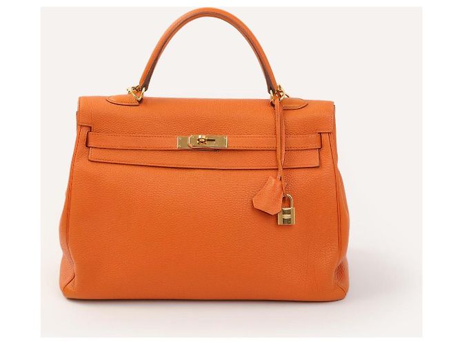 Kelly Hermès Killy 35 Borsa in pelle Togo arancione - vista 6