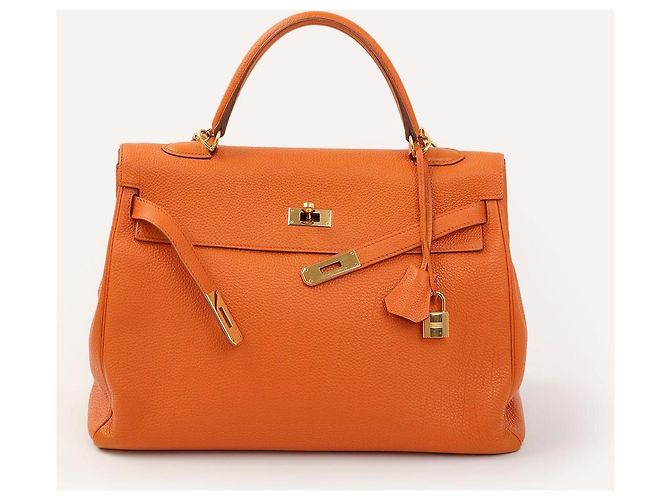 Kelly Hermès Killy 35 Borsa in pelle Togo arancione - vista 7